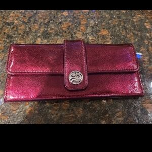 Elegant Brighton Metallic Ruby Red Wallet
